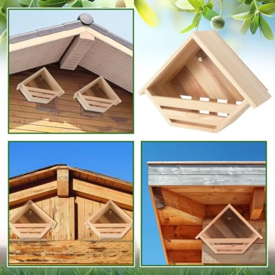 Cedar Dove Nesting Box Two Pack Outdoor Bird Roosting Platform