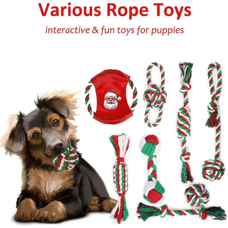 Christmas Dog Toys Bulk 15 Pack For Teething Puppies