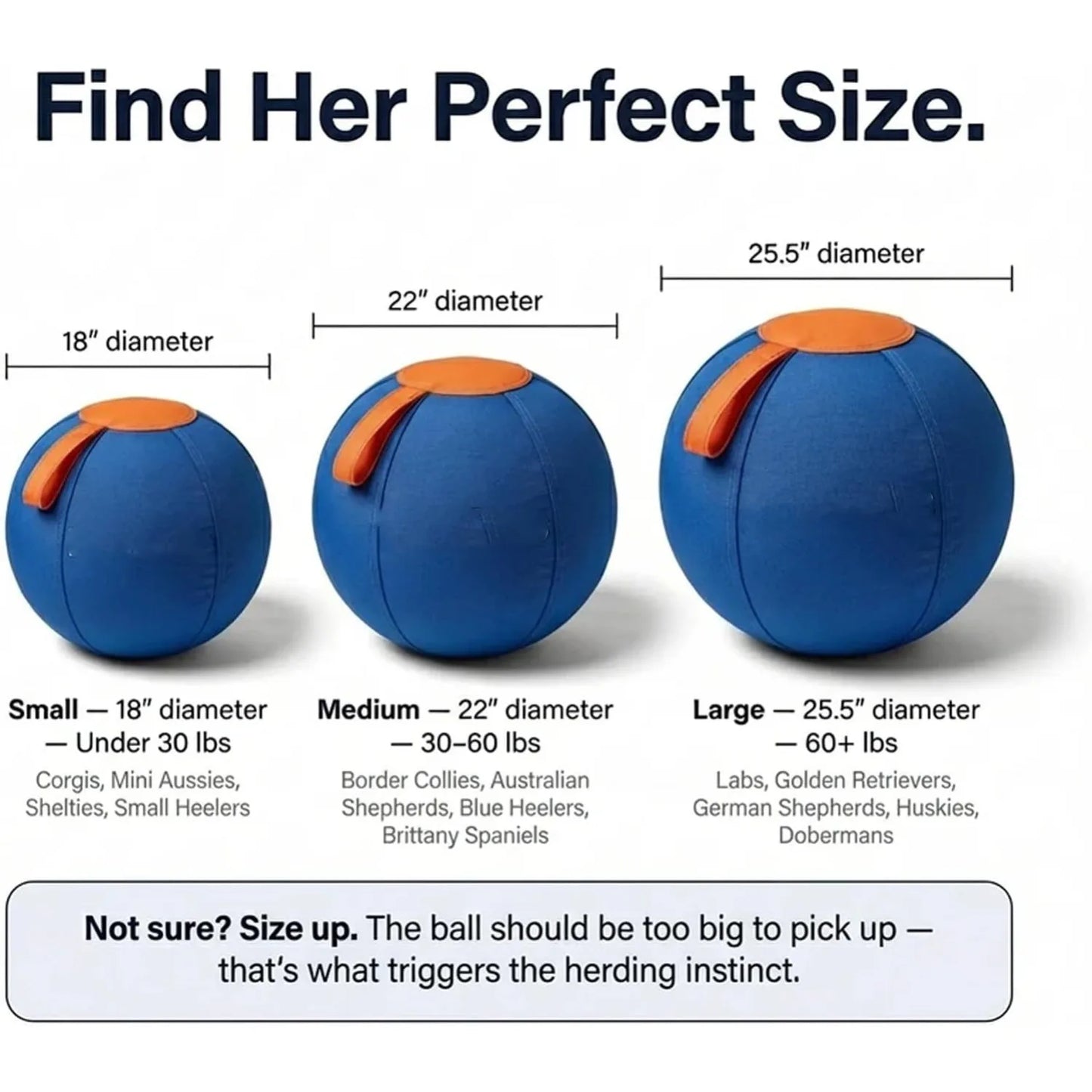 Herding Ball For Dogs Tear Resistant Enrichment Ball With Cover