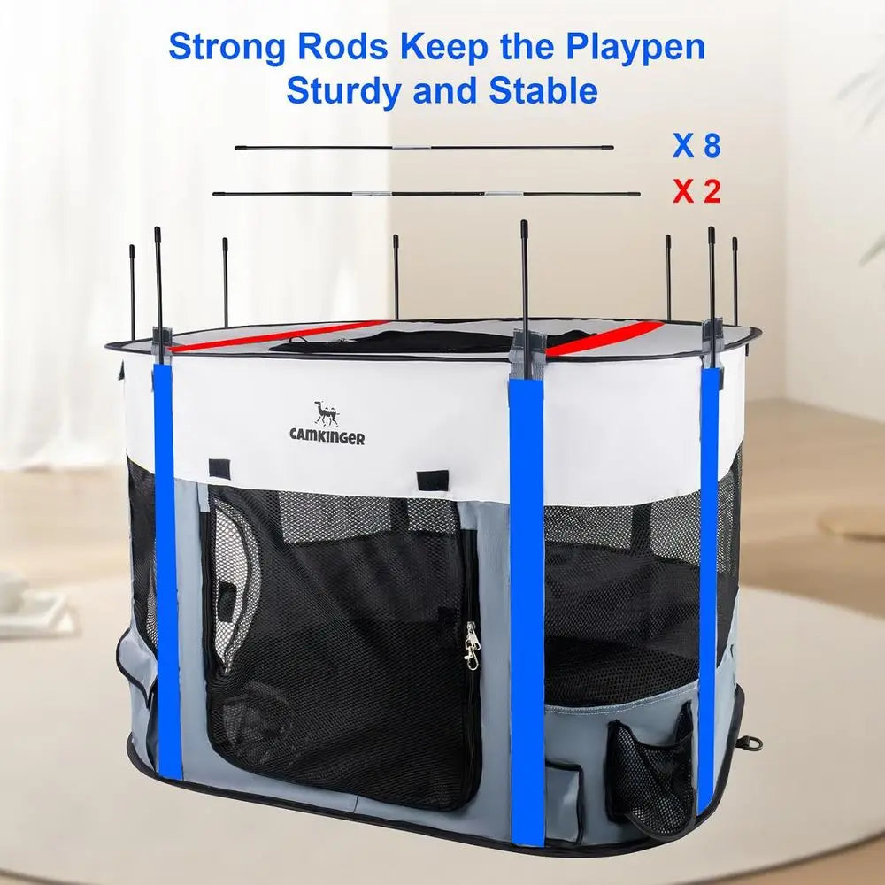 Indoor Outdoor Pet Playpen 2 In 1 Waterproof Dog Crate