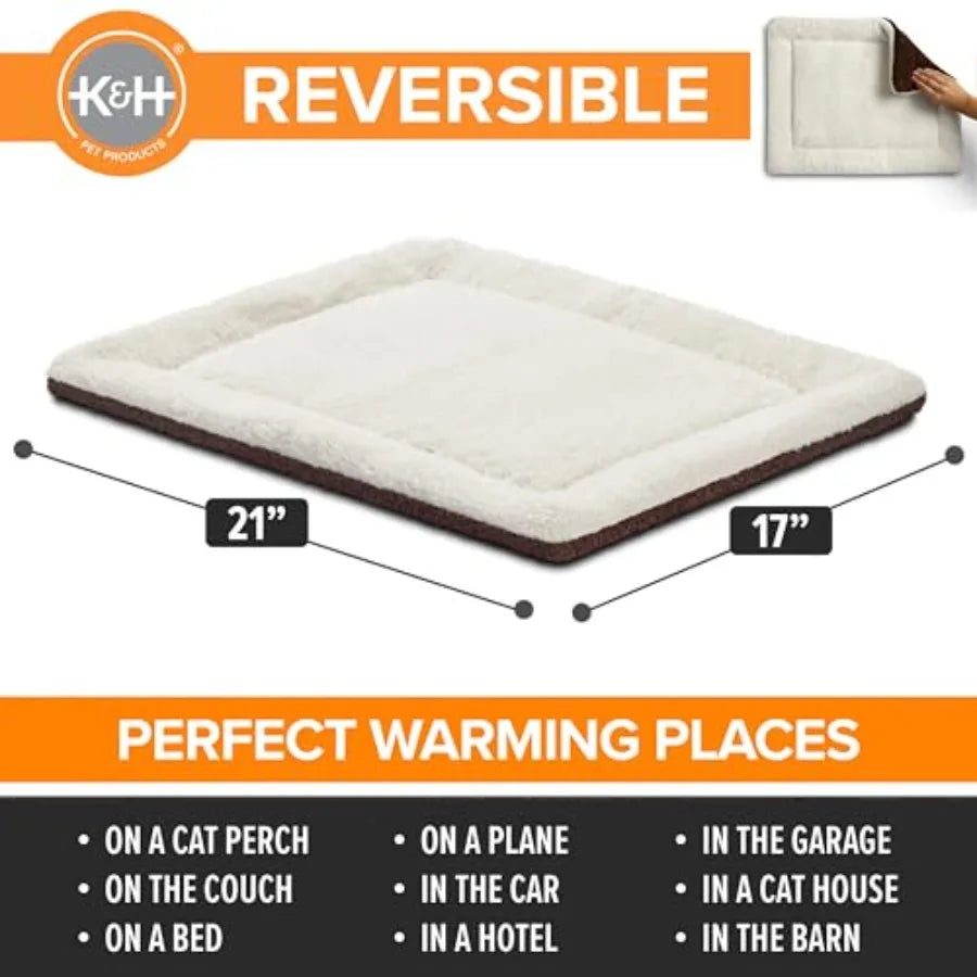 Self-Warming Cat Bed Pad With Reversible Heating Mat