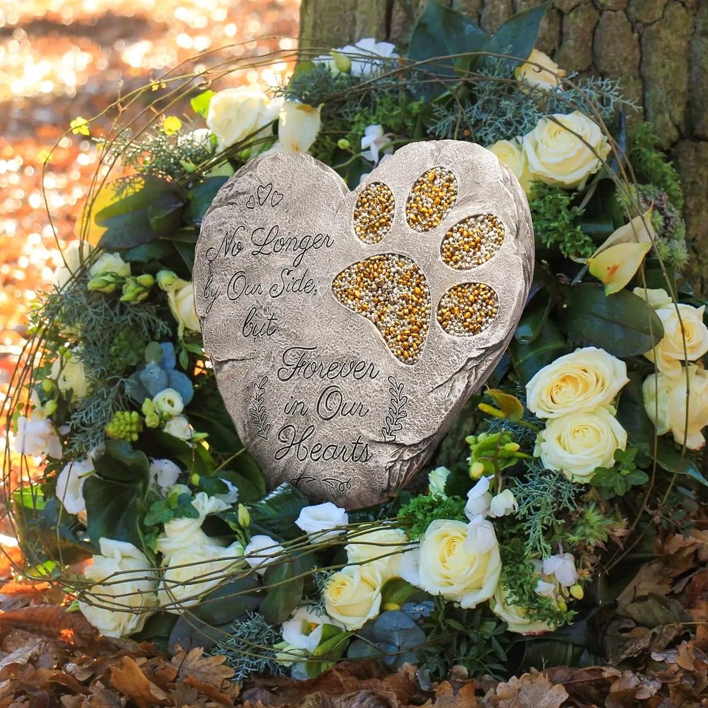 Dog Memorial Stone Rainbow Bridge Keepsake Ornament Heartfelt Gift