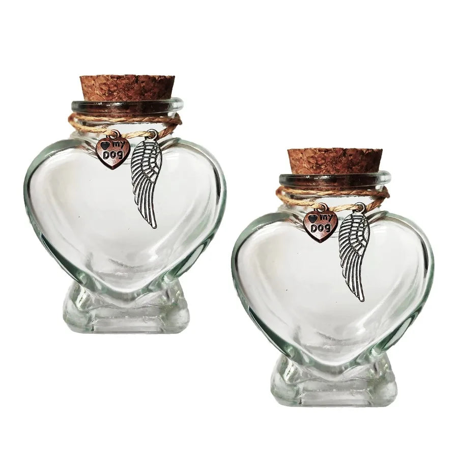 Pet Hair Memorial Urn Keepsake Bottle for Fur Remembrance