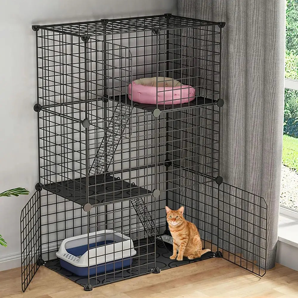 3 Tier Indoor Cat Enclosure DIY Playpen for Kittens