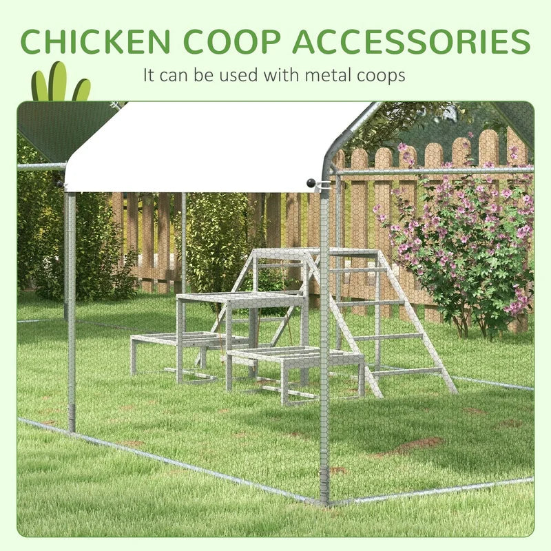 Chicken Coop Swing Set With Perches Ladder Platforms for 10 to 15 Chickens