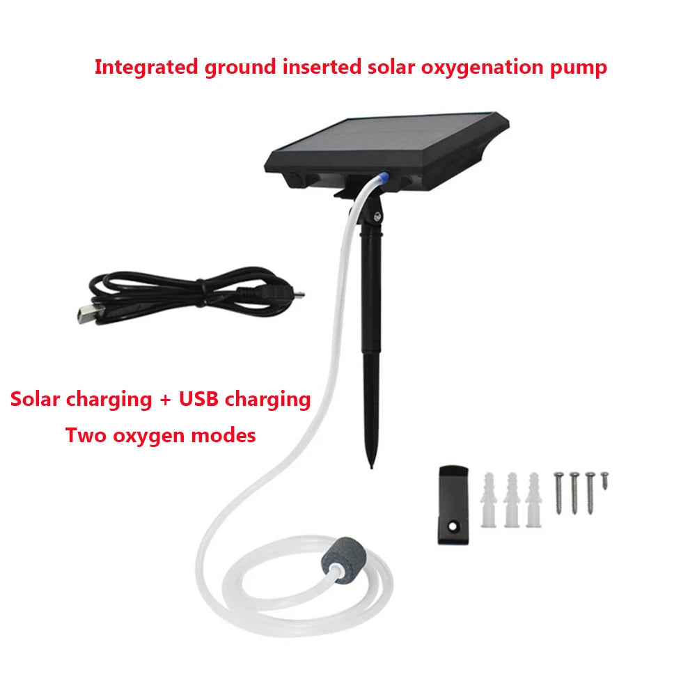 Shunmaii Solar Pond Air Pump Oxygenator For Aquarium Outdoor