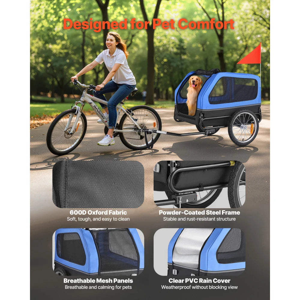 Ye Dog Bike Trailer For Pets FoldingFrame With QuickRelease