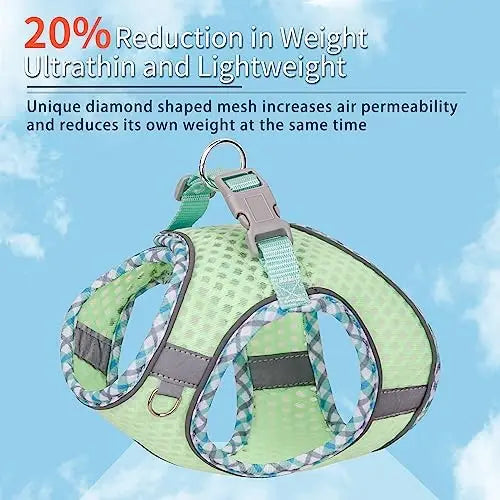 YTYIN Ultra Thin Breathable Harness for Small Dogs and Cats