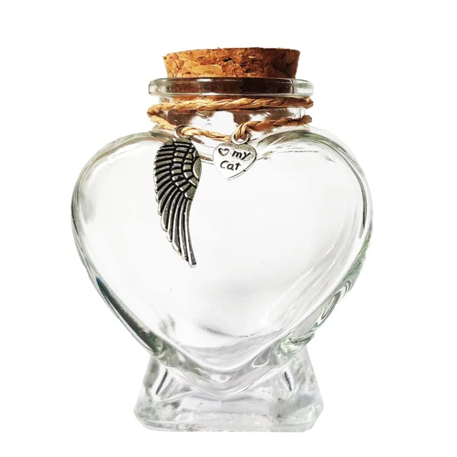 Pet Hair Memorial Urn Keepsake Bottle for Fur Remembrance