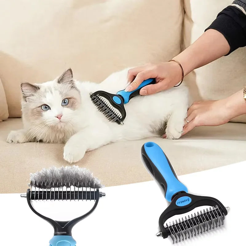 Double Sided Pet Grooming Brush For Dogs And Cats Removal