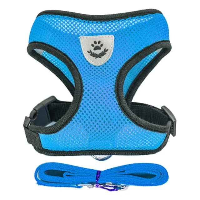 Adjustable Polyester Cat Harness Vest With Leash For Small Pets