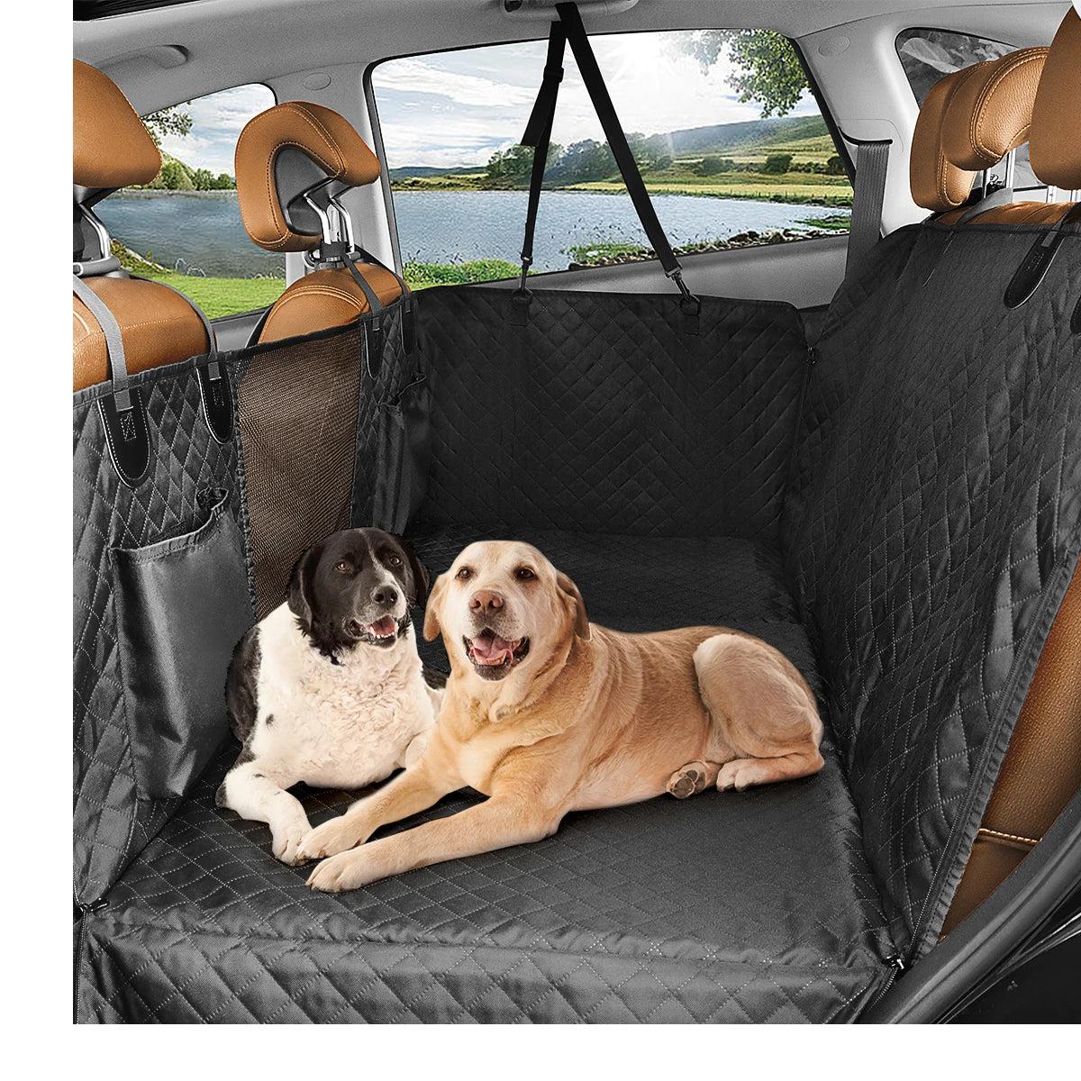 PETRAVEL Dog Car Back Seat Extender Hammock Cover Protector