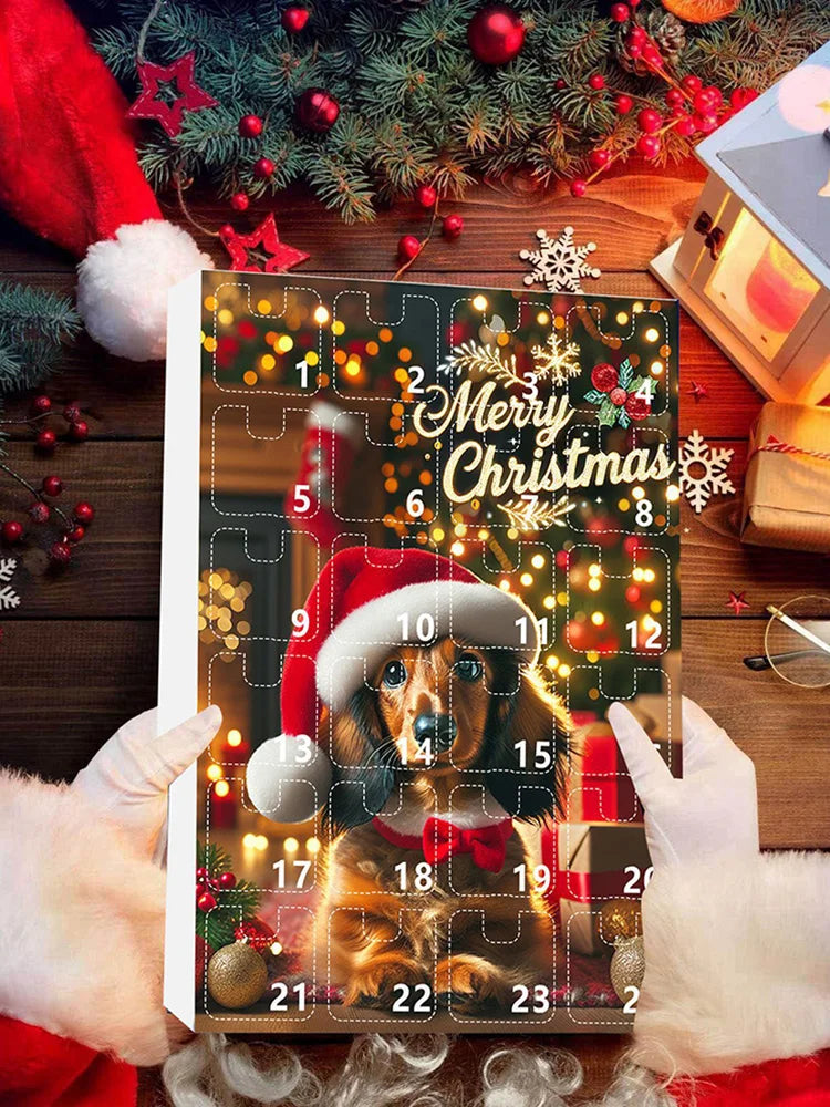 Hign-concerned Dachshund Christmas Advent Calendar 24 Days Countdown Gifts Bundle