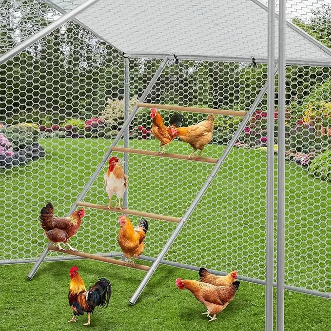 Chicken Perch For Coop With Ladder Design Weatherproof Roosting Bars