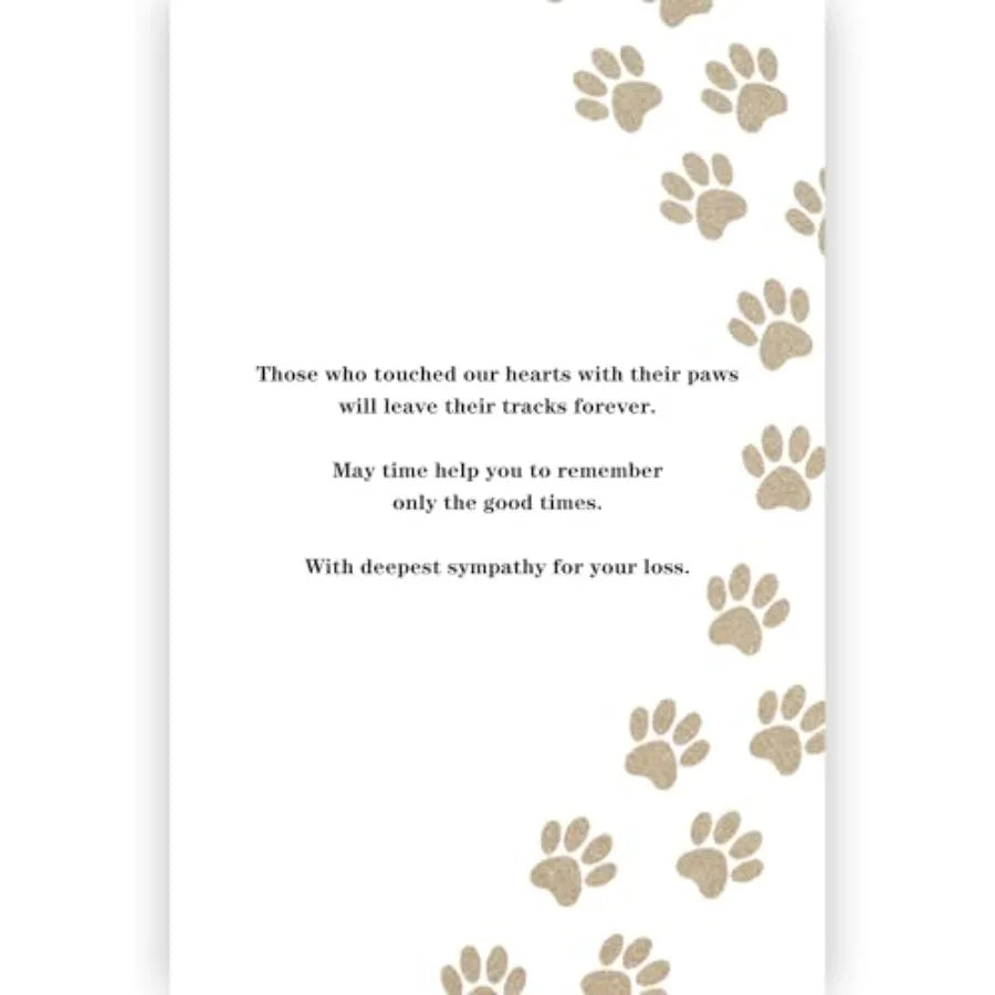 Pet Loss Sympathy Card For Dog And Cat Memorial Gift