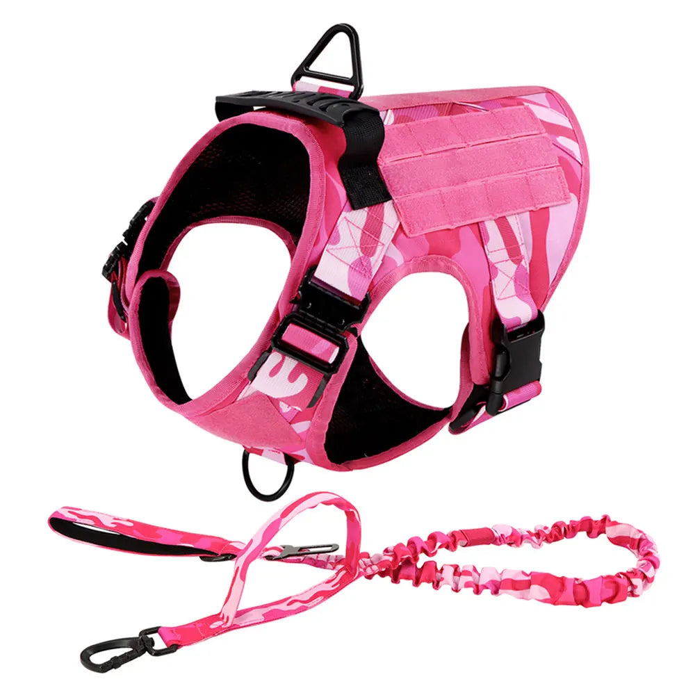 PETRAVEL Military Camouflage Dog Harness for Training