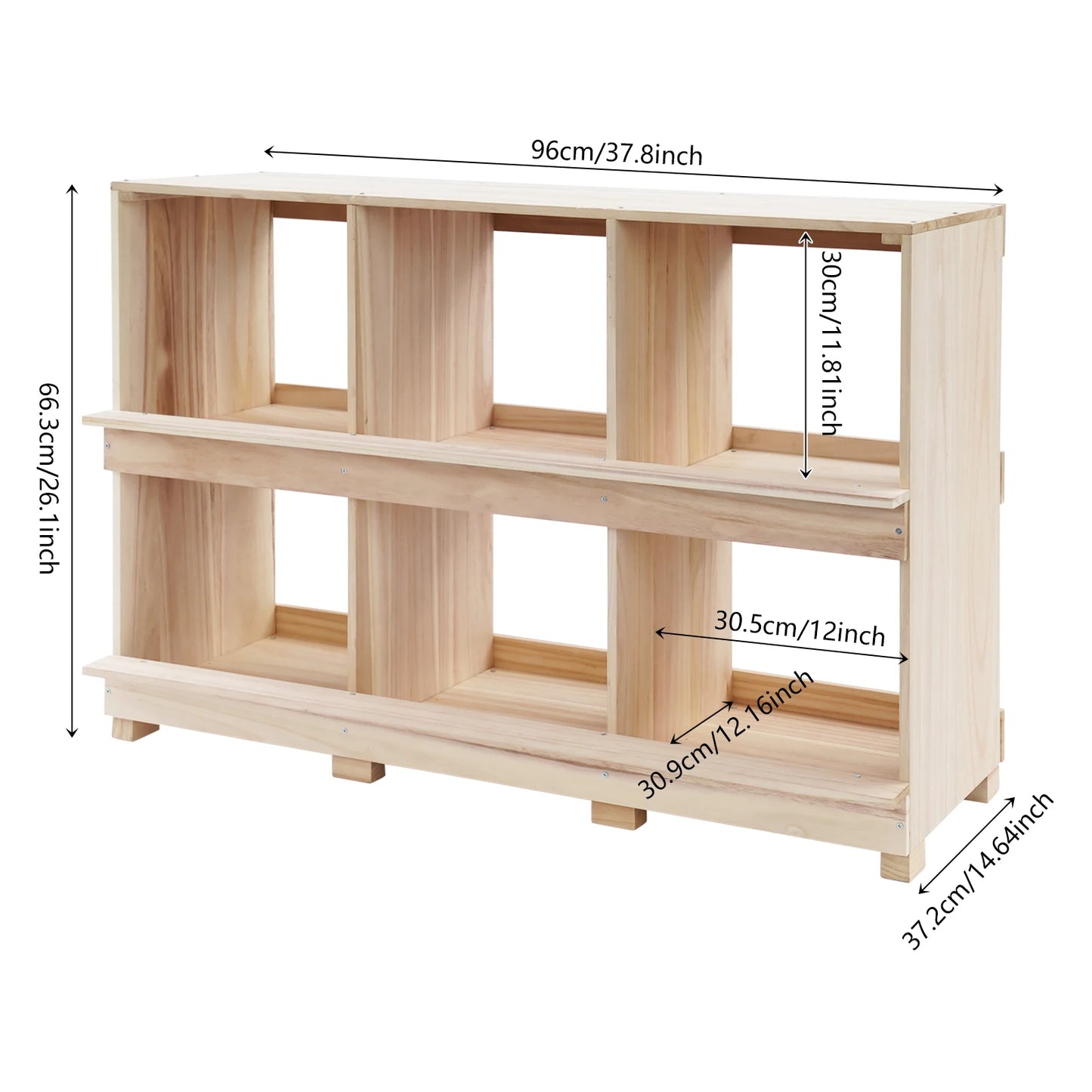 Six Compartment Wooden Chicken Nesting Box For Backyard Farm