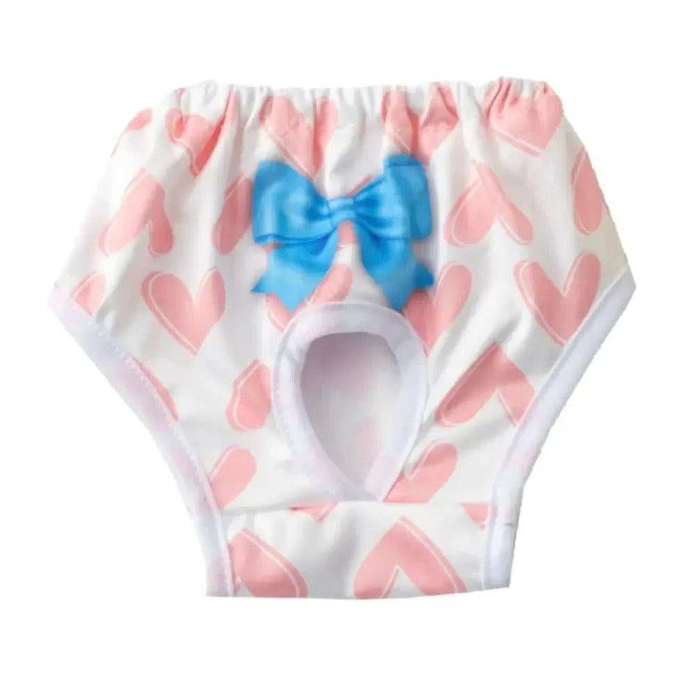 Washable Dog Physiological Pants Leakproof Breathable Cartoon Print Diaper