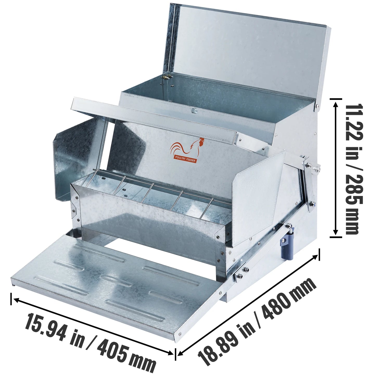 SucceBuy Automatic Chicken Feeder Galvanized Steel