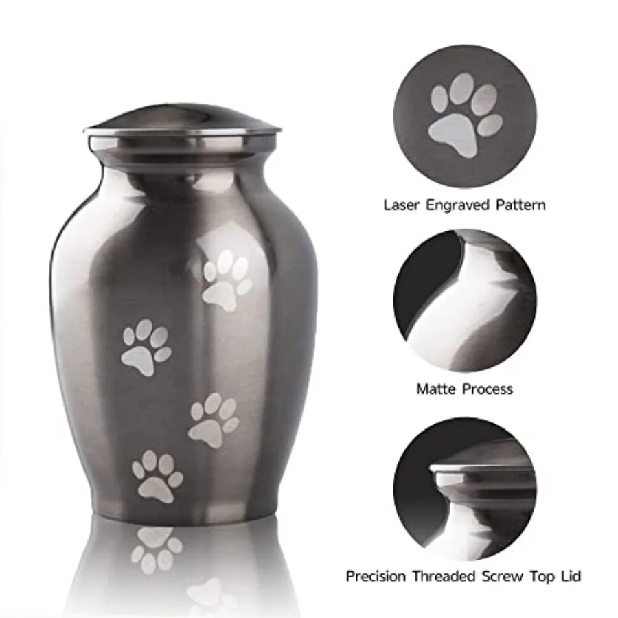 Memorial Pet Cremation Urn For Dogs And Cats Paws Engraved