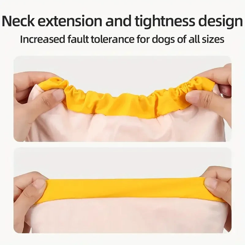 Hign-concerned Dog Hooded Raincoat Reflective Cape Style PU