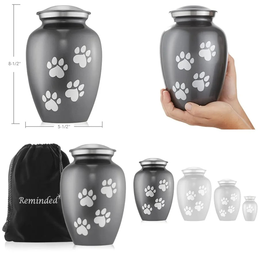 Solid Brass Pet Urn Dog And Cat Cremation Keepsake Memorial