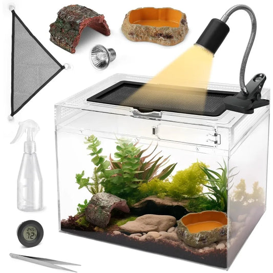 Hign-concerned Reptile Terrarium Starter Kit With Complete Accessories