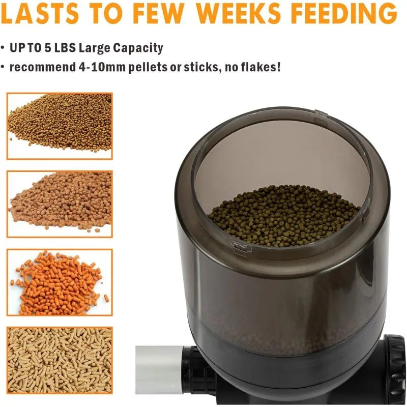 Programmable Pond Feeder With LCD Display Controller