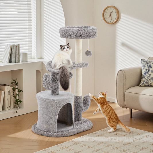 JHK Three Level Cat Tree Tower Indoor Pet Furniture Sisal