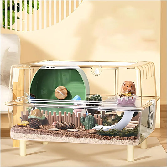 Guangdong Two-Story Hamster And Guinea Pig Cage With Clear Acrylic