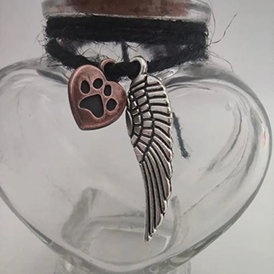 Pet Fur Memorial Keepsake Urn Bottle For Pet Hair Ash Remembrance