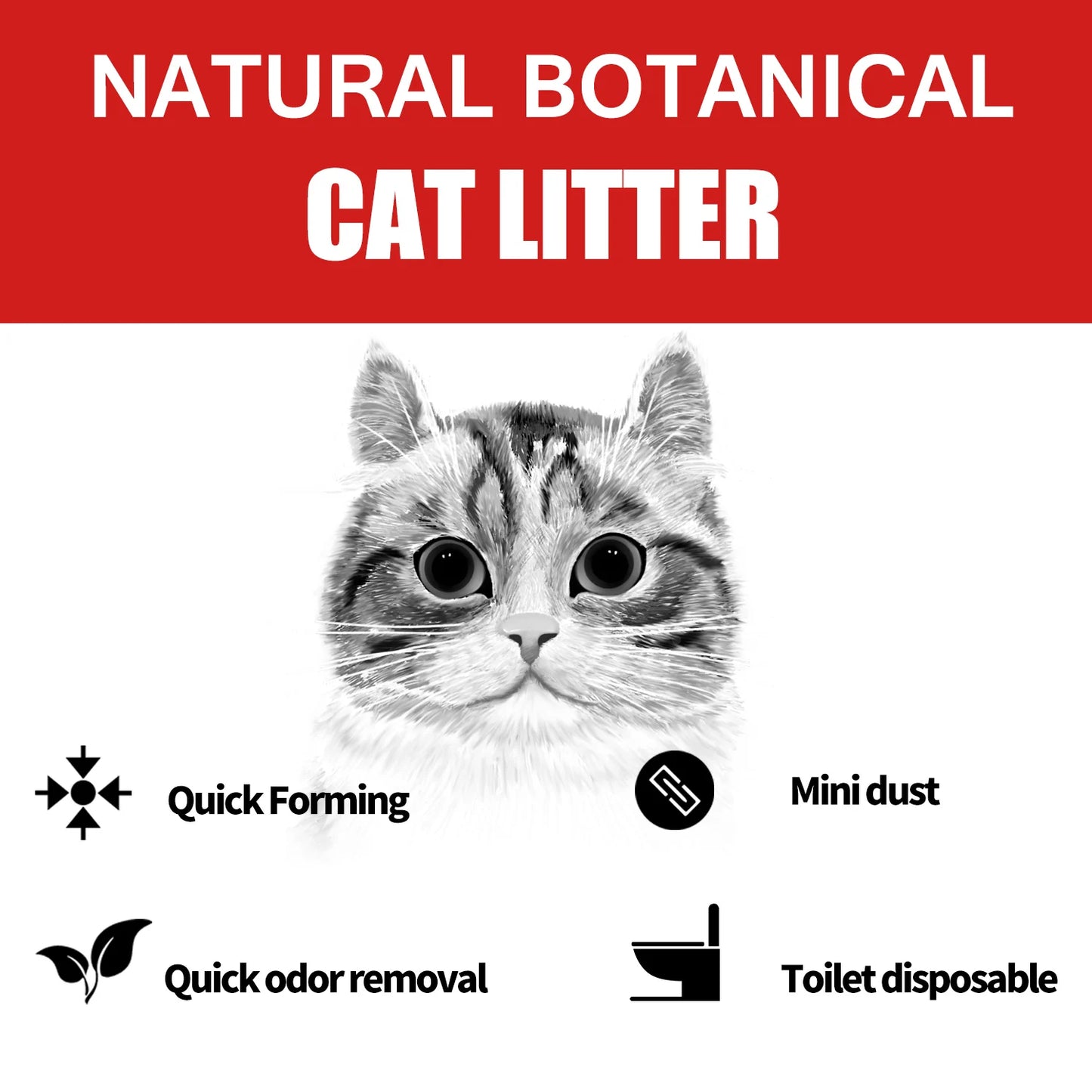 Natural Botanical Dust Free Flushable Tofu Cat Litter Odor Control