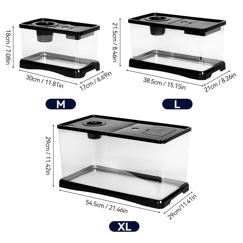 Heavy Duty Large Aquarium Tank With Lid Spill Proof Design