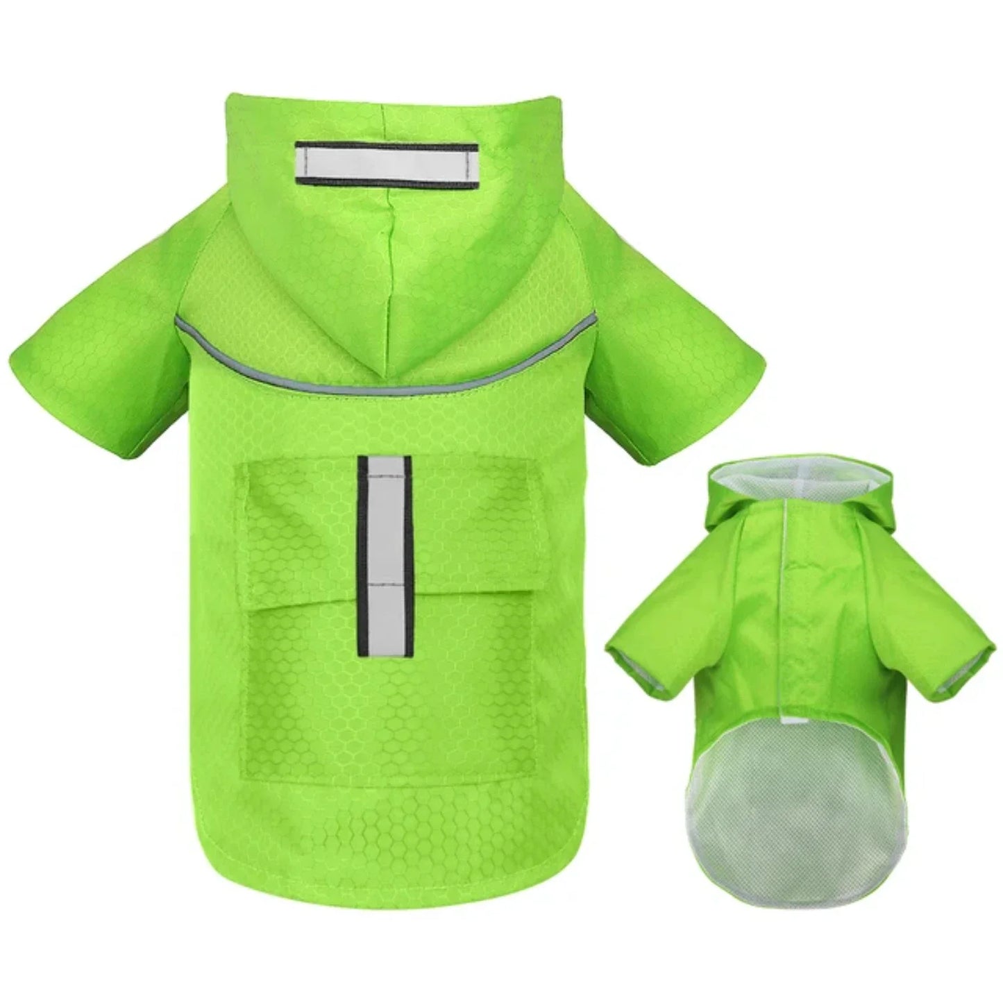 Guangdong Mesh Breathable Small Dog Raincoat With Hood Reflective Pocket