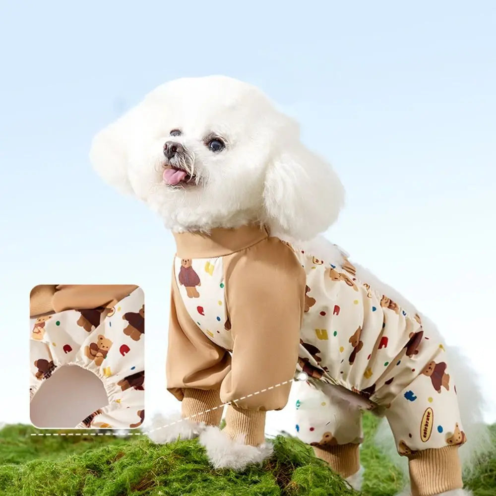 NONECN Waterproof Dog Four Legged Pants With Elastic Back