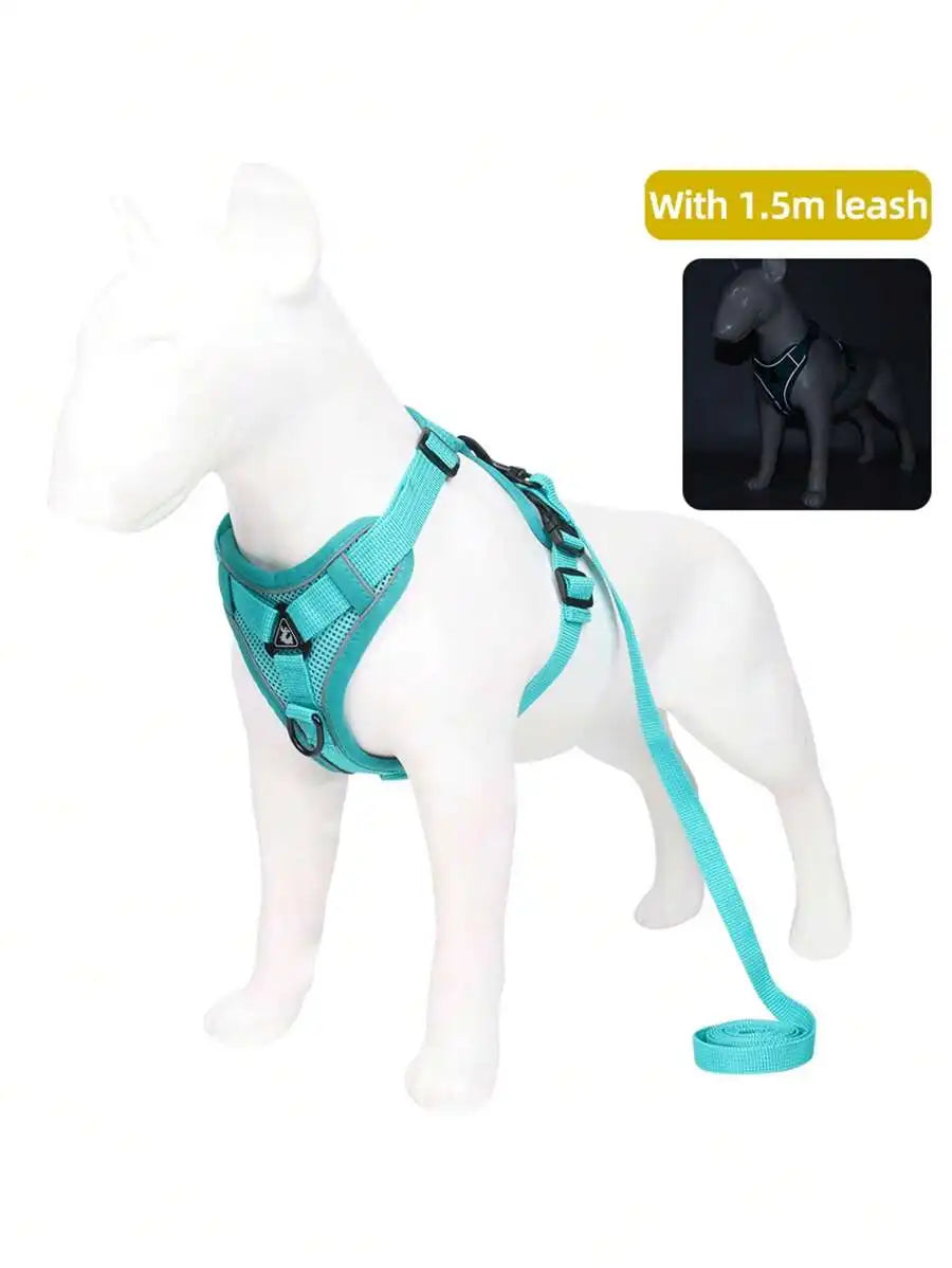 Reflective Pet Harness and Leash Set for Cats and Dogs