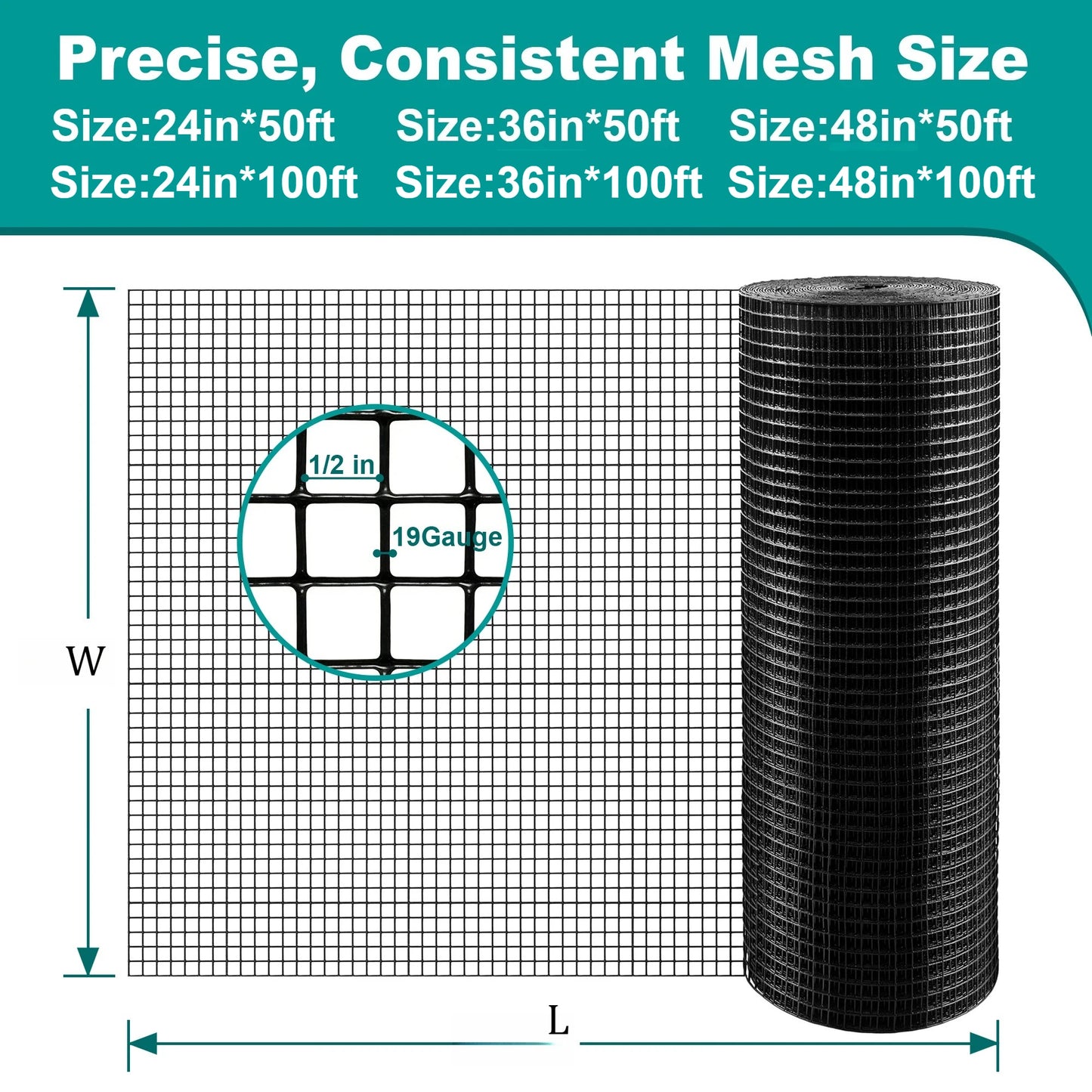 PVC Wire Mesh Roll Hardware Cloth For Poultry Coops