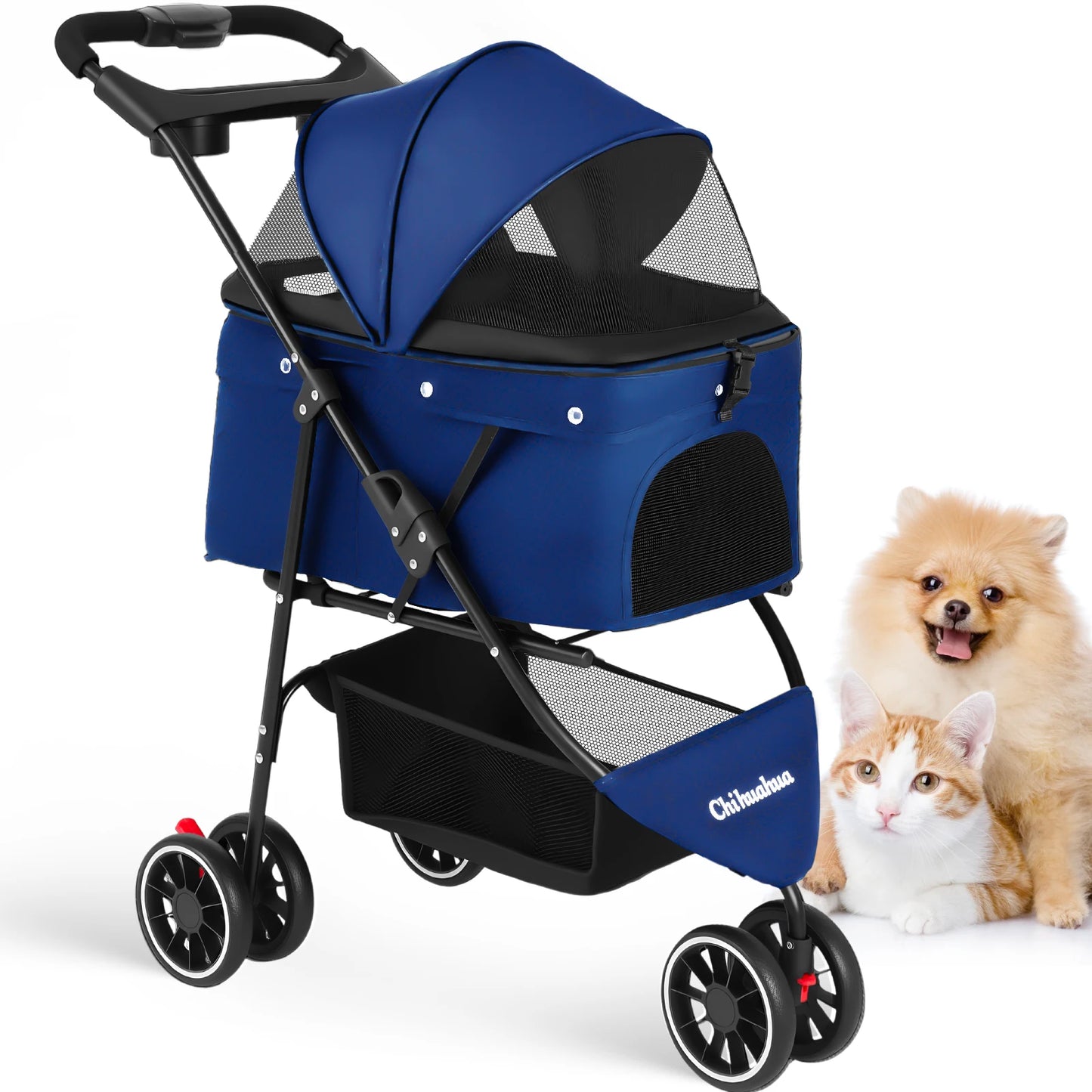 Chihuahua Pet Stroller For Small Dogs And Cats Foldable