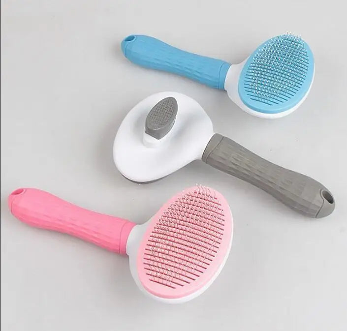 Pet Dog Hair Brush Cat Comb For Grooming Stainless Steel