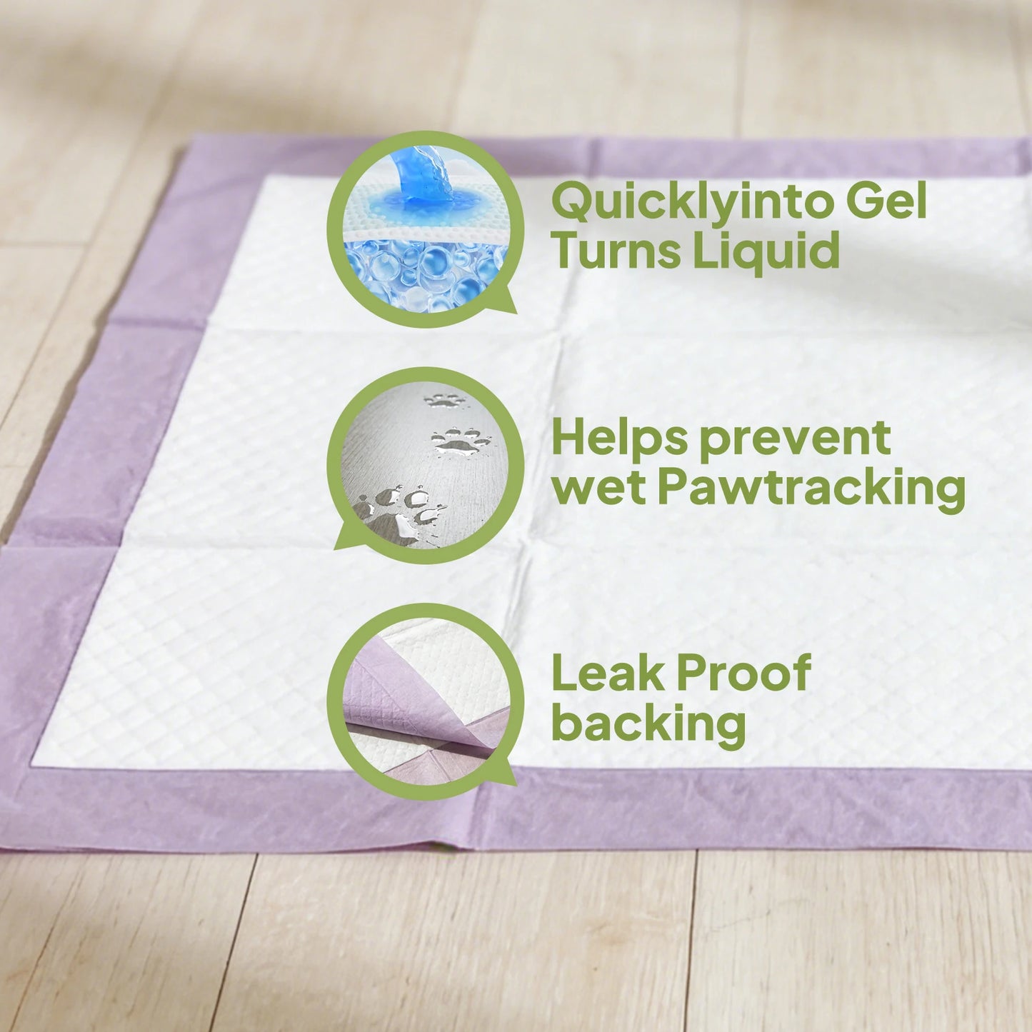 Lavender Scented Disposable Pet Underpads Super Absorbent Odor Neutralizing