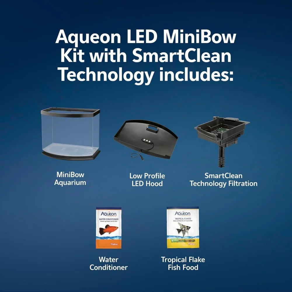 Compact Desktop Aquarium Starter Kit for Betta and Small Fish