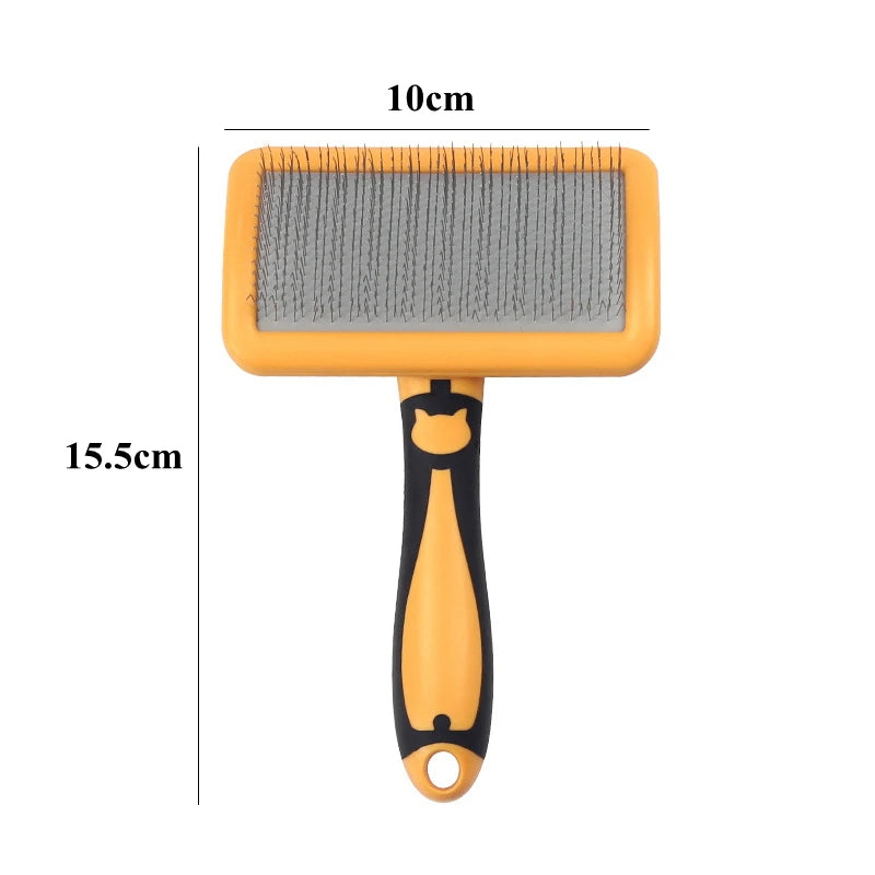 Dog Grooming Brush Stainless Steel Comb For Pets Hair Removal Massage