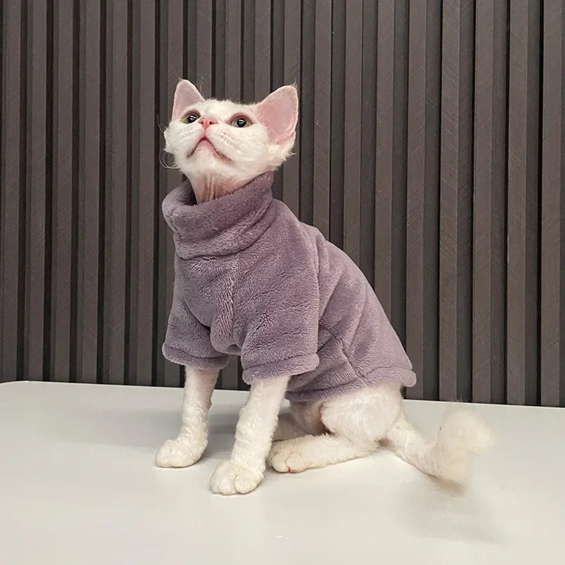 Hairless Sphynx Cat Winter Vest Sweater Warm Thickening