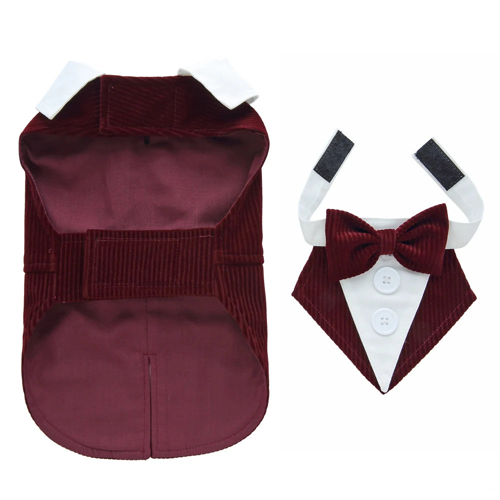 NONECN Christmas Dog Costume Wedding Tuxedo for Pets