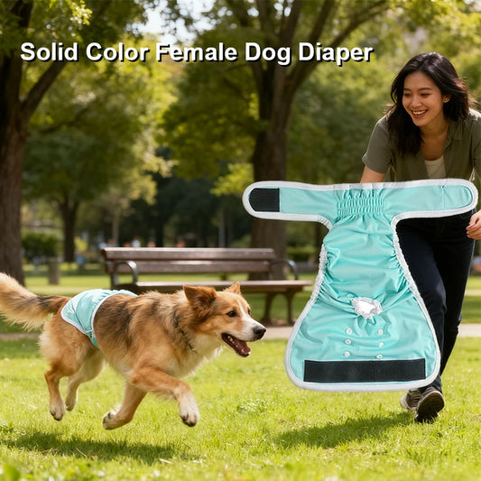 Reusable Dog Period Pants with Adjustable Snaps for Female Dogs
