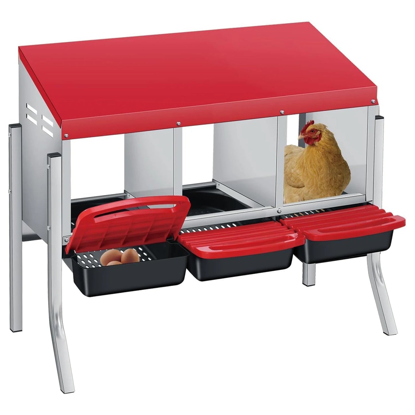 TWISTER.CK Automatic Egg Nesting Box Roll Out Collection For Hens And Ducks