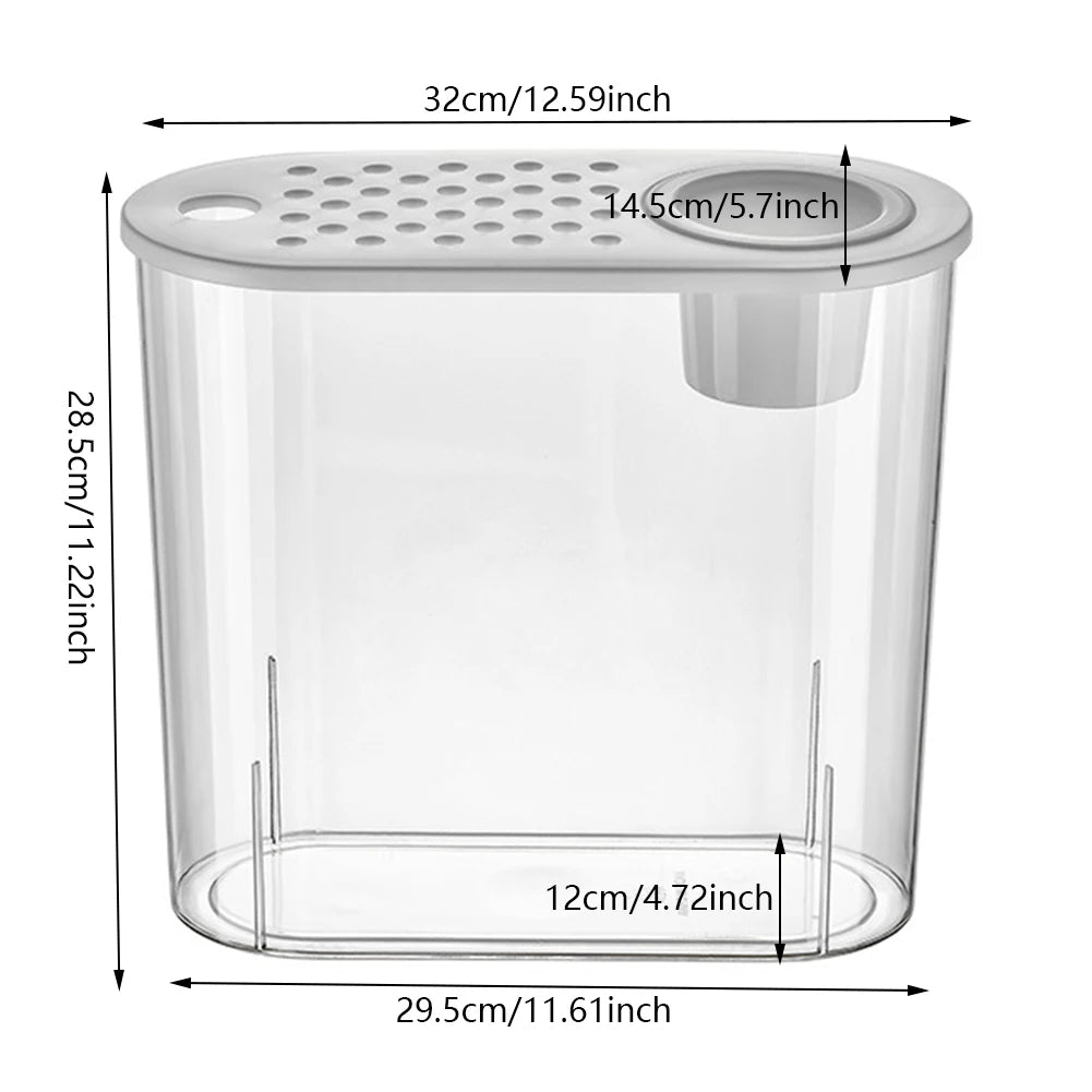 Shunmaii Plastic Clear Table Fish Bowl Shatterproof Aquaponic Planter