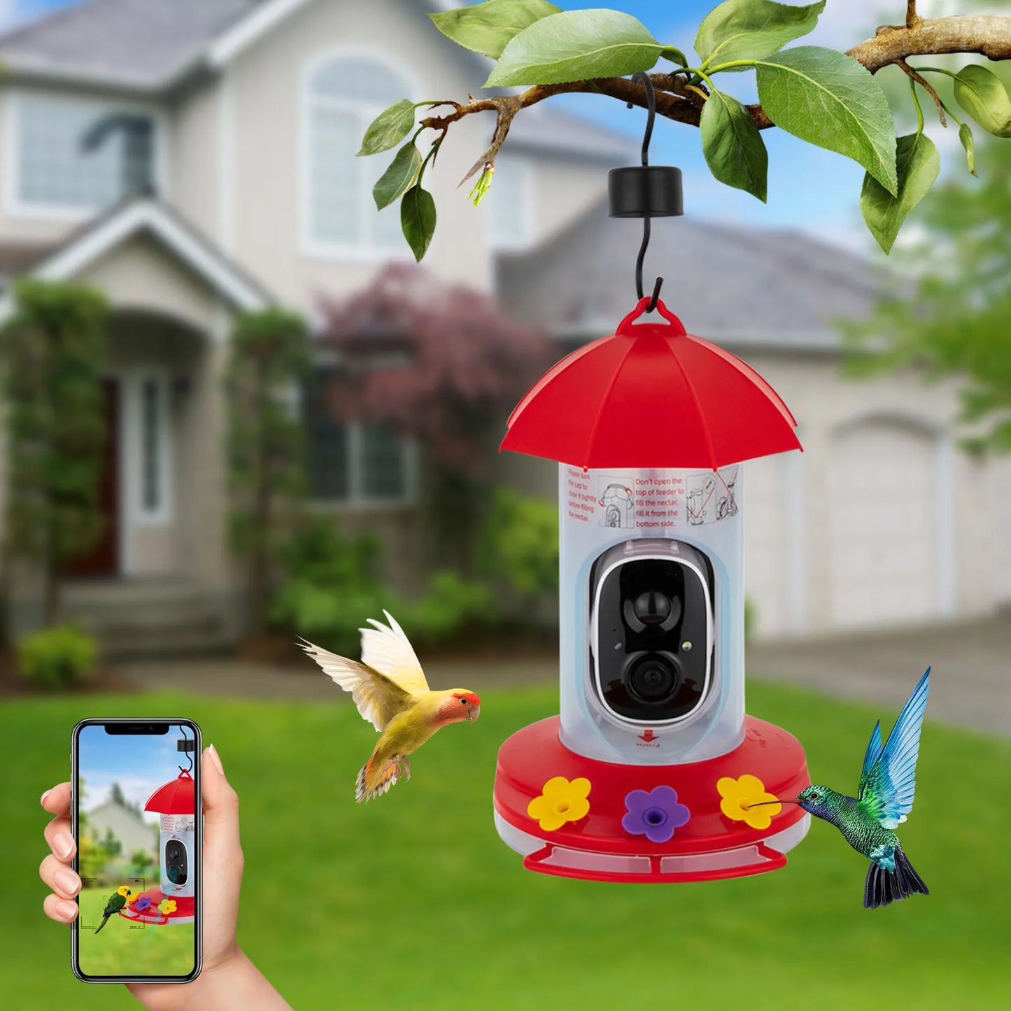 Smart Bird Feeder With Remote Viewing And 128GB SD Card