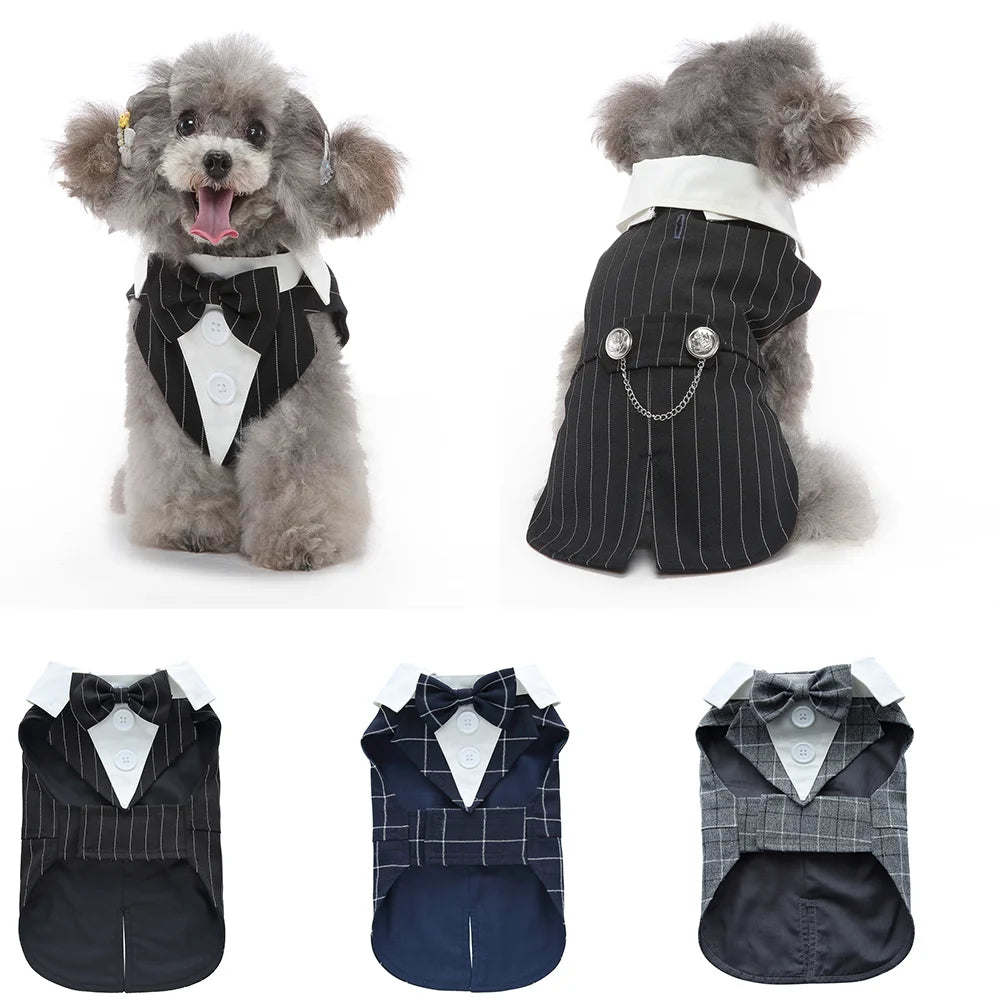 NONECN Christmas Dog Costume Wedding Tuxedo for Pets