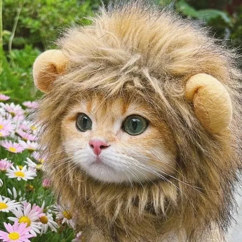 Cat Lion Mane Headpiece Costume Accessory For Pets